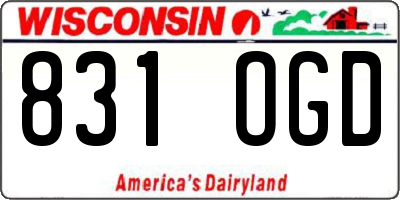 WI license plate 831OGD