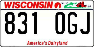 WI license plate 831OGJ