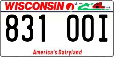 WI license plate 831OOI