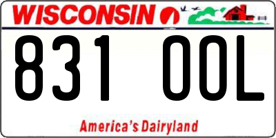 WI license plate 831OOL