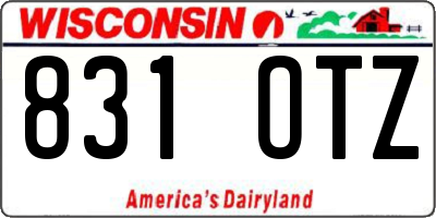 WI license plate 831OTZ