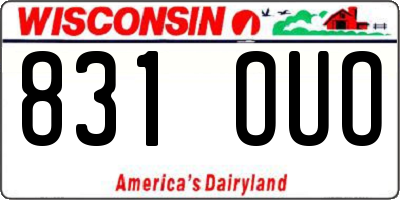 WI license plate 831OUO