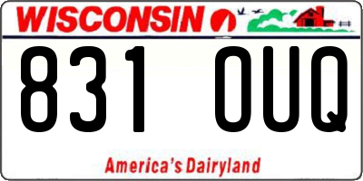 WI license plate 831OUQ