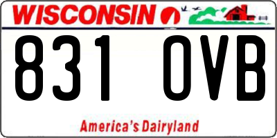 WI license plate 831OVB