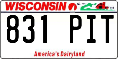 WI license plate 831PIT