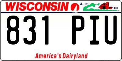 WI license plate 831PIU