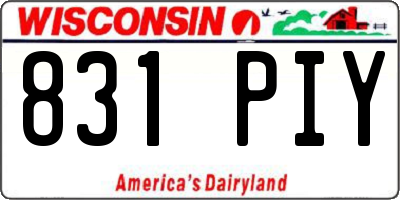 WI license plate 831PIY