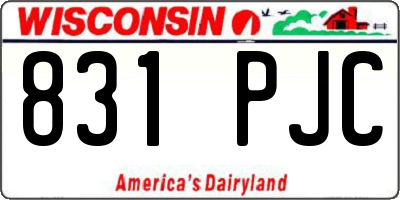WI license plate 831PJC