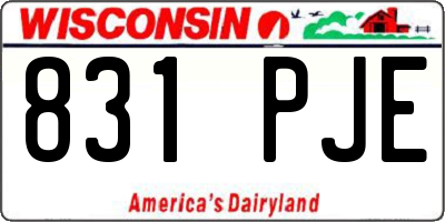 WI license plate 831PJE