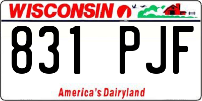 WI license plate 831PJF