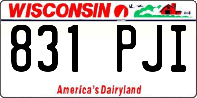 WI license plate 831PJI
