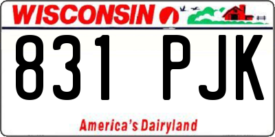 WI license plate 831PJK