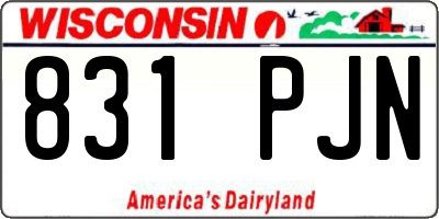 WI license plate 831PJN