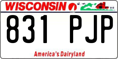 WI license plate 831PJP