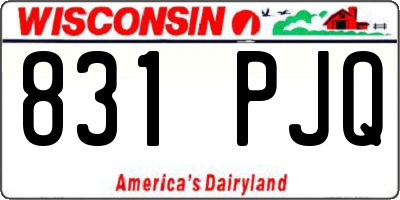 WI license plate 831PJQ