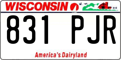 WI license plate 831PJR
