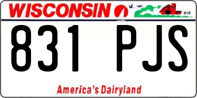 WI license plate 831PJS