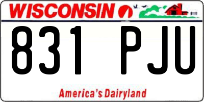 WI license plate 831PJU