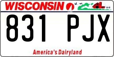 WI license plate 831PJX
