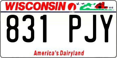 WI license plate 831PJY