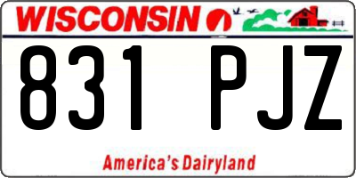 WI license plate 831PJZ