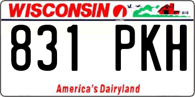 WI license plate 831PKH