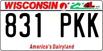 WI license plate 831PKK