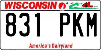 WI license plate 831PKM