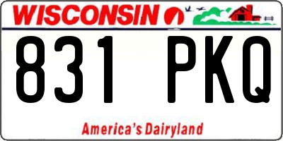 WI license plate 831PKQ