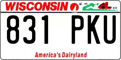 WI license plate 831PKU