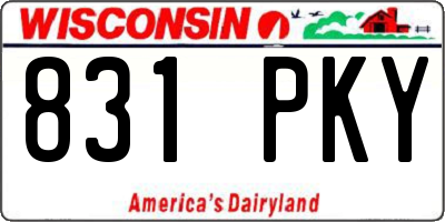 WI license plate 831PKY