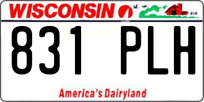 WI license plate 831PLH