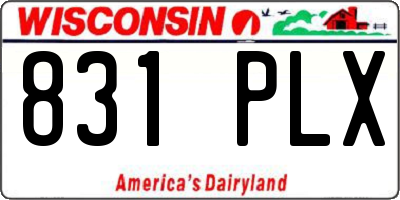 WI license plate 831PLX