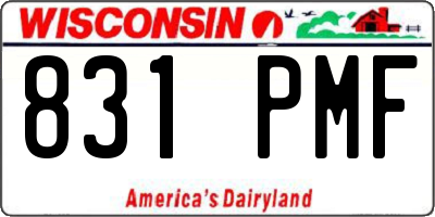 WI license plate 831PMF