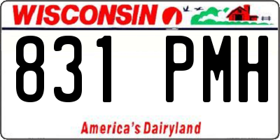 WI license plate 831PMH
