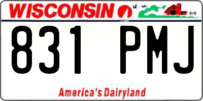 WI license plate 831PMJ