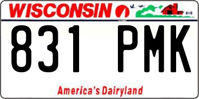 WI license plate 831PMK