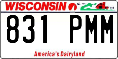 WI license plate 831PMM