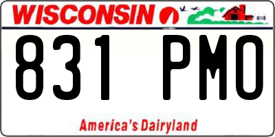 WI license plate 831PMO
