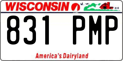 WI license plate 831PMP
