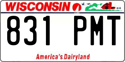 WI license plate 831PMT