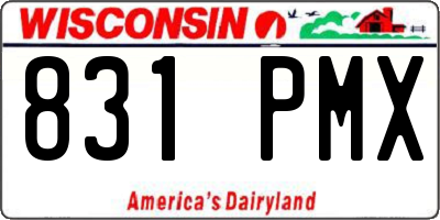 WI license plate 831PMX