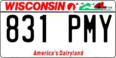 WI license plate 831PMY