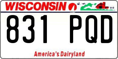 WI license plate 831PQD