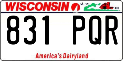 WI license plate 831PQR