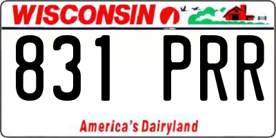 WI license plate 831PRR