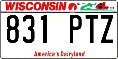 WI license plate 831PTZ