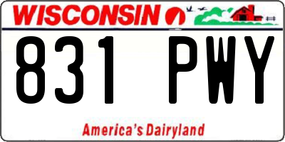 WI license plate 831PWY