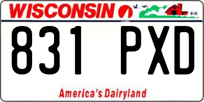 WI license plate 831PXD