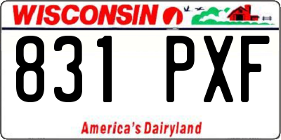 WI license plate 831PXF